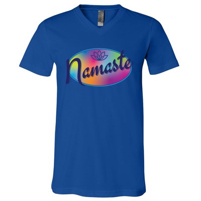 Namaste Colorful Yoga Gift V-Neck T-Shirt