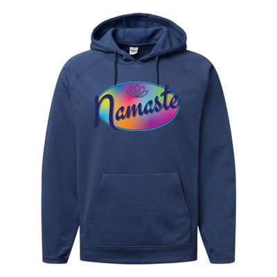 Namaste Colorful Yoga Gift Performance Fleece Hoodie