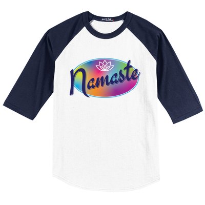 Namaste Colorful Yoga Gift Baseball Sleeve Shirt