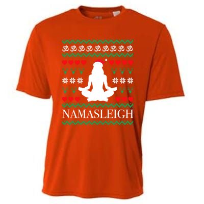 Namasleigh Christmas Yoga Om Namaste Yogi Festive Meaningful Gift Cooling Performance Crew T-Shirt