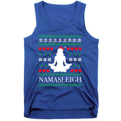 Namasleigh Christmas Yoga Om Namaste Yogi Festive Meaningful Gift Tank Top