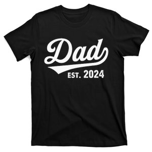 New Dad 1st Time Dad Est 2024 Promoted To Daddy T-Shirt