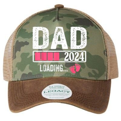 New Dad 1st Time Dad Est 2024 Promoted To Daddy 2024 Father Legacy Tie Dye Trucker Hat