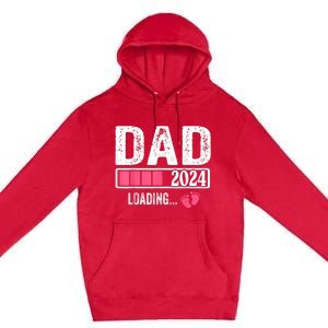 New Dad 1st Time Dad Est 2024 Promoted To Daddy 2024 Father Premium Pullover Hoodie