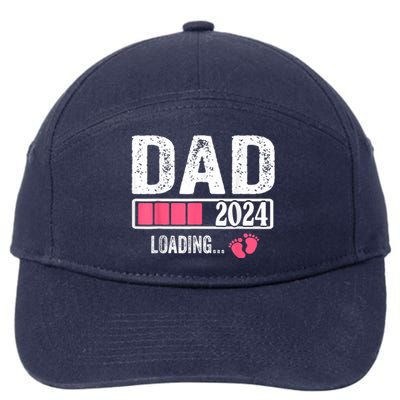 New Dad 1st Time Dad Est 2024 Promoted To Daddy 2024 Father 7-Panel Snapback Hat