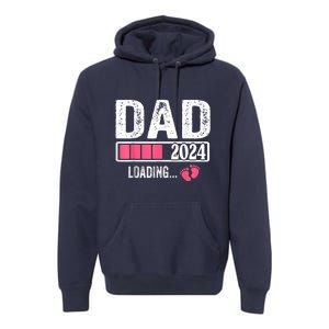 New Dad 1st Time Dad Est 2024 Promoted To Daddy 2024 Father Premium Hoodie