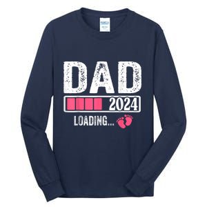 New Dad 1st Time Dad Est 2024 Promoted To Daddy 2024 Father Tall Long Sleeve T-Shirt