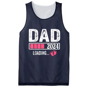 New Dad 1st Time Dad Est 2024 Promoted To Daddy 2024 Father Mesh Reversible Basketball Jersey Tank