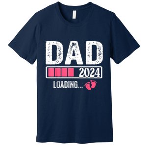 New Dad 1st Time Dad Est 2024 Promoted To Daddy 2024 Father Premium T-Shirt