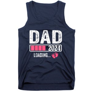 New Dad 1st Time Dad Est 2024 Promoted To Daddy 2024 Father Tank Top