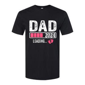 New Dad 1st Time Dad Est 2024 Promoted To Daddy 2024 Father Softstyle CVC T-Shirt