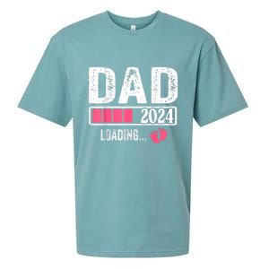 New Dad 1st Time Dad Est 2024 Promoted To Daddy 2024 Father Sueded Cloud Jersey T-Shirt