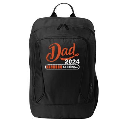 New Dad 1st Time Dad Est 2024 Promoted To Daddy 2024 Father City Backpack