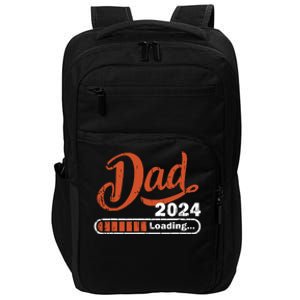 New Dad 1st Time Dad Est 2024 Promoted To Daddy 2024 Father Impact Tech Backpack