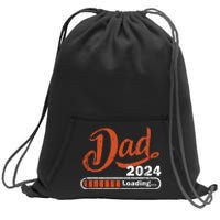 New Dad 1st Time Dad Est 2024 Promoted To Daddy 2024 Father Sweatshirt Cinch Pack Bag