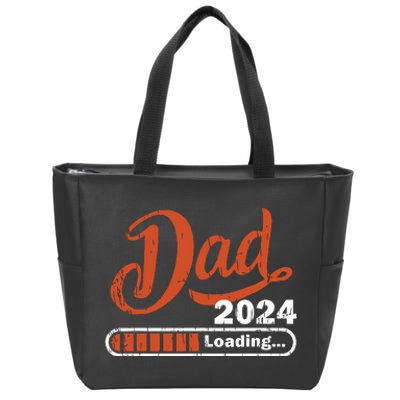 New Dad 1st Time Dad Est 2024 Promoted To Daddy 2024 Father Zip Tote Bag