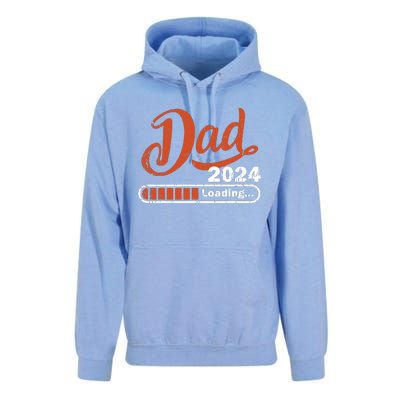 New Dad 1st Time Dad Est 2024 Promoted To Daddy 2024 Father Unisex Surf Hoodie