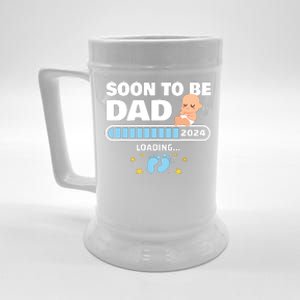 New Dad 1st Time Dad Est 2024 Promoted To Daddy 2024 Father Beer Stein