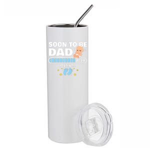 New Dad 1st Time Dad Est 2024 Promoted To Daddy 2024 Father Stainless Steel Tumbler