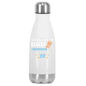 New Dad 1st Time Dad Est 2024 Promoted To Daddy 2024 Father Stainless Steel Insulated Water Bottle