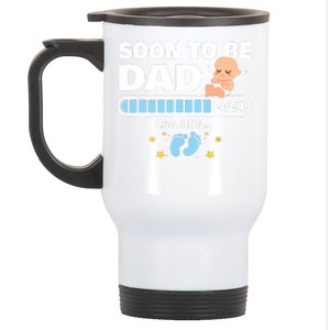 New Dad 1st Time Dad Est 2024 Promoted To Daddy 2024 Father Stainless Steel Travel Mug