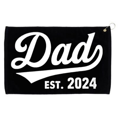 New Dad 1st Time Dad Est 2024 Promoted To Daddy 2024 Father Grommeted Golf Towel