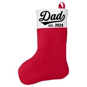 New Dad 1st Time Dad Est 2024 Promoted To Daddy 2024 Father Felt Holiday Christmas Stocking