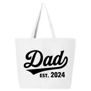 New Dad 1st Time Dad Est 2024 Promoted To Daddy 2024 Father 25L Jumbo Tote