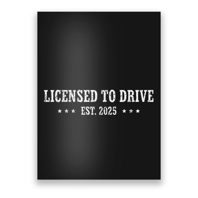 New Driver 2025 Male Driver Licensen Driver Gift Poster