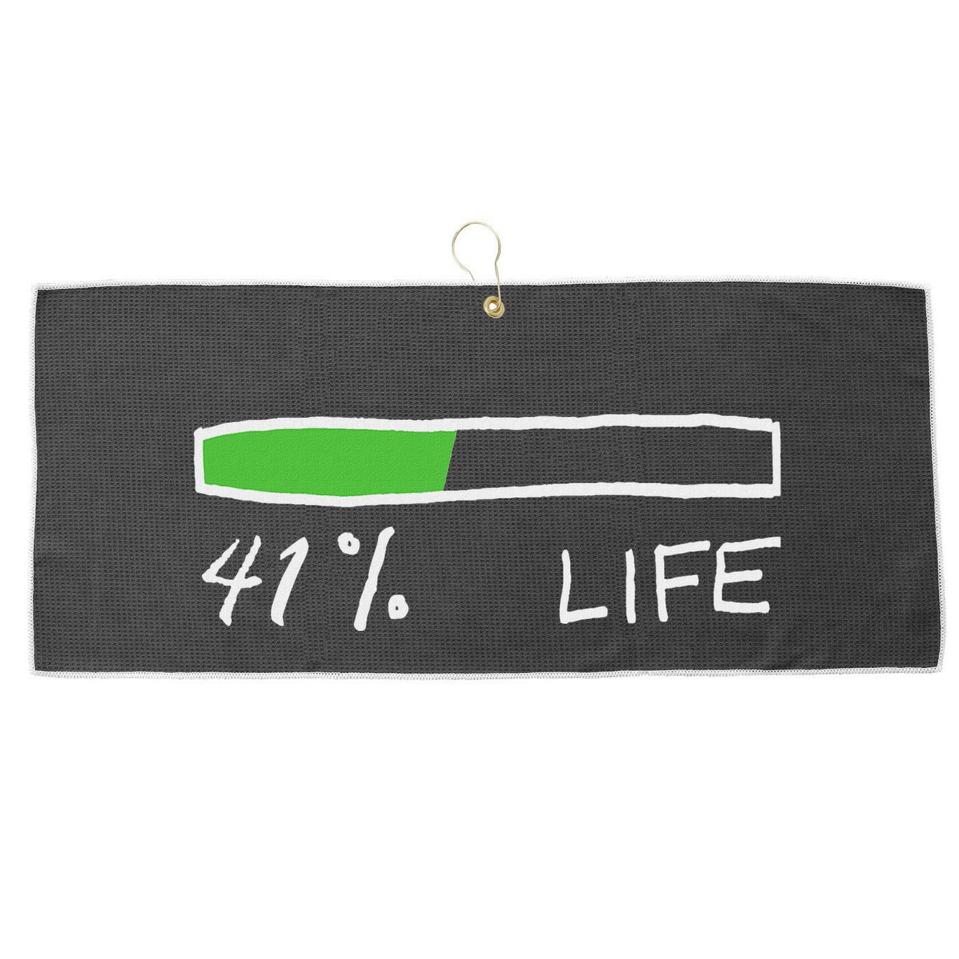 Nas Daily 41 Life Large Microfiber Waffle Golf Towel