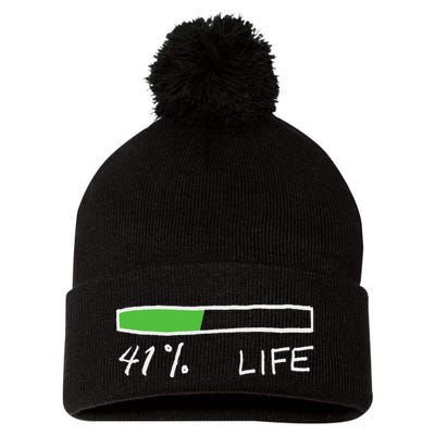 Nas Daily 41 Life Pom Pom 12in Knit Beanie