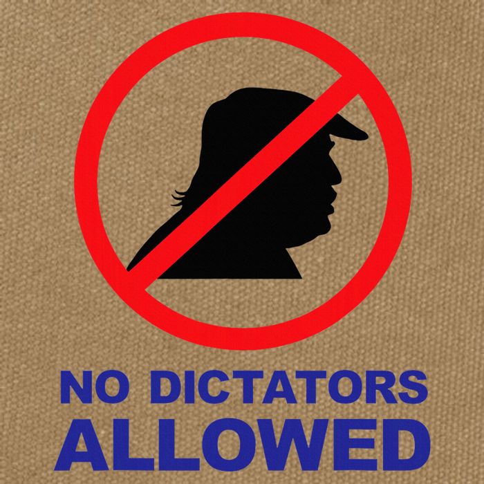 No Dictators Allowed Cotton Canvas Backpack