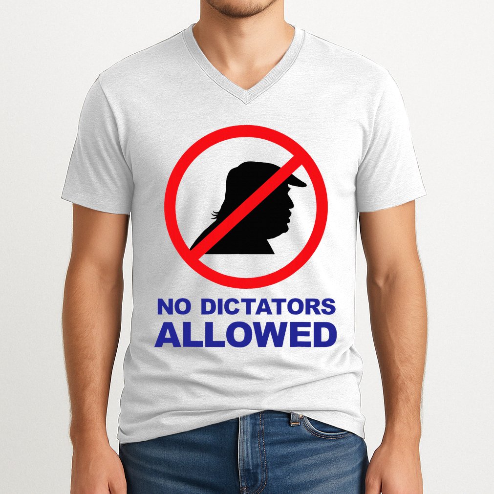 No Dictators Allowed V-Neck T-Shirt