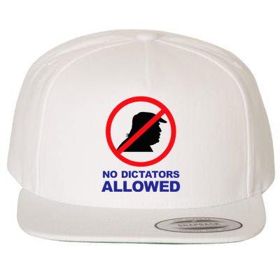 No Dictators Allowed Wool Snapback Cap