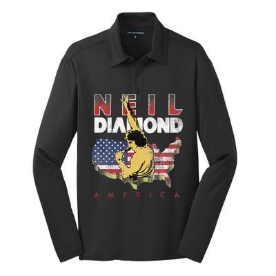 Neil Diamond America Silk Touch Performance Long Sleeve Polo