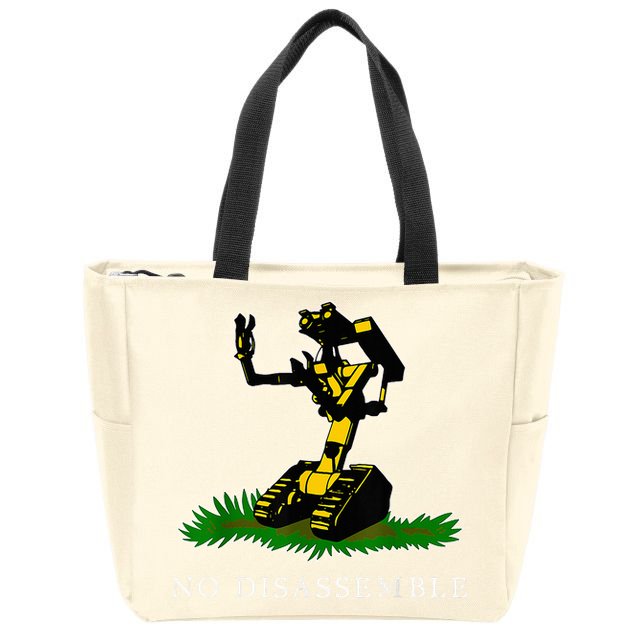 No Disassemble Apparel Zip Tote Bag