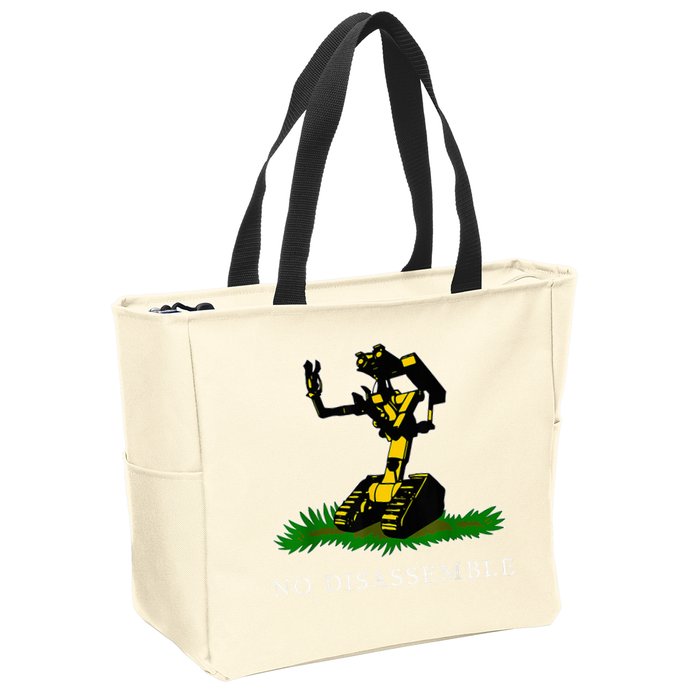 No Disassemble Apparel Zip Tote Bag