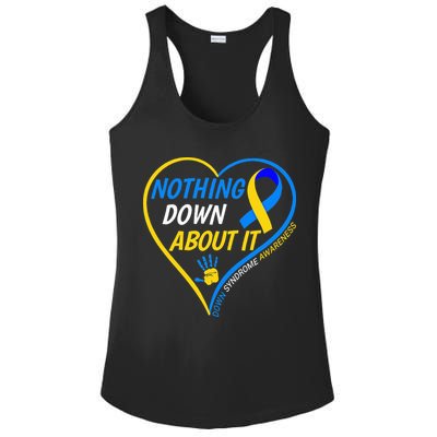 Nothing Down About It World Down Syndrome Awareness Day 2022 Ladies PosiCharge Competitor Racerback Tank