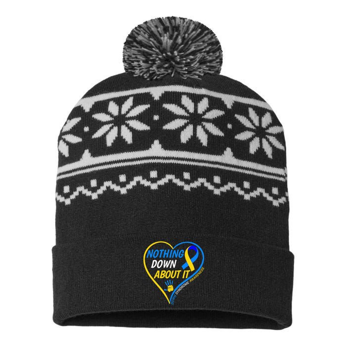 Nothing Down About It World Down Syndrome Awareness Day 2022 USA-Made Snowflake Beanie