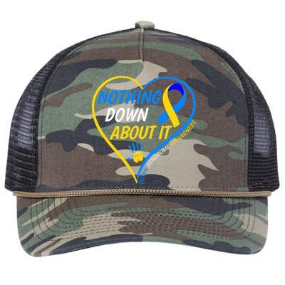 Nothing Down About It World Down Syndrome Awareness Day 2022 Retro Rope Trucker Hat Cap