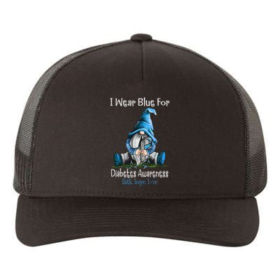 November Diabetes Awareness Month Funny Gnomes Wear Blue Yupoong Adult 5-Panel Trucker Hat