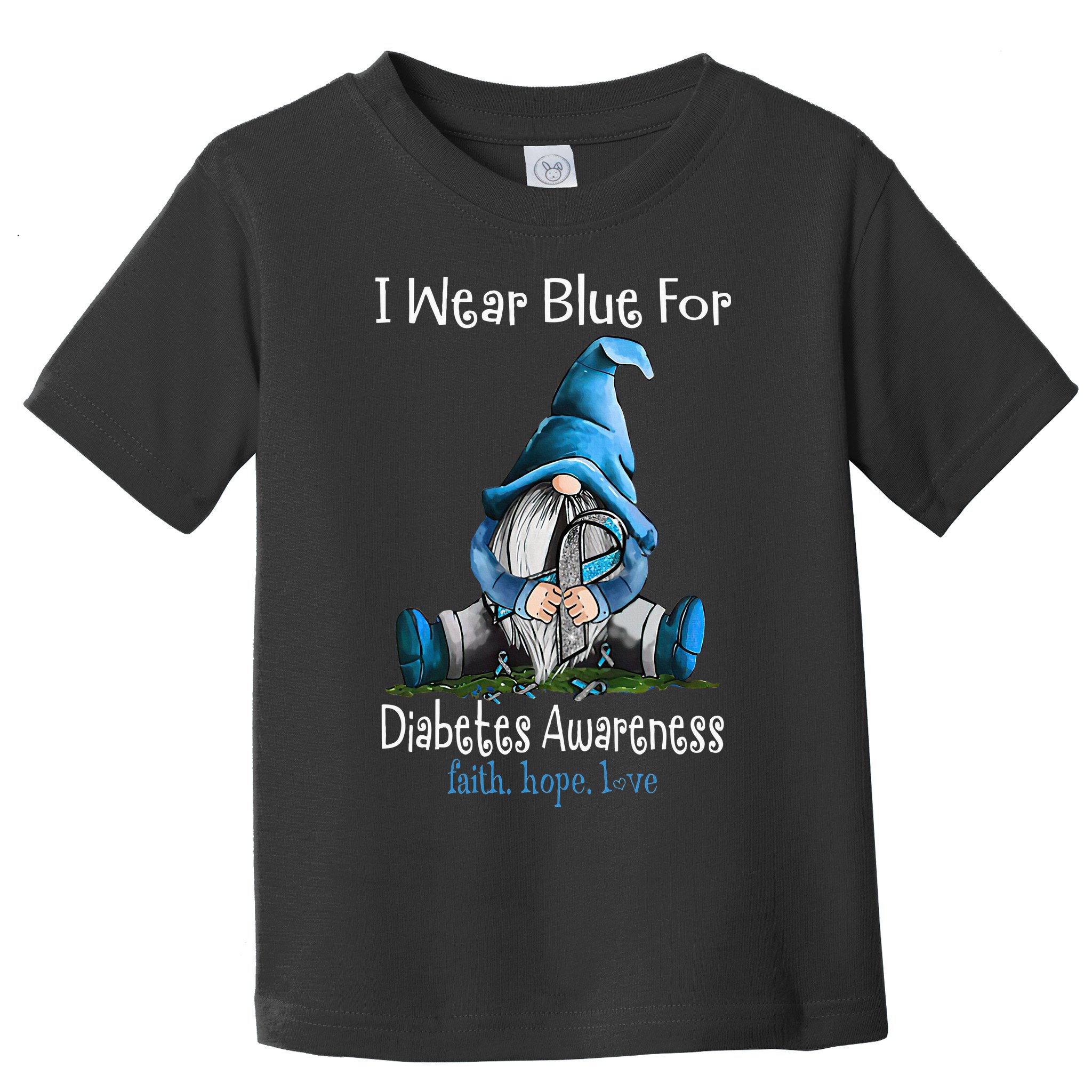 November Diabetes Awareness Month Funny Gnomes Wear Blue Toddler T-Shirt