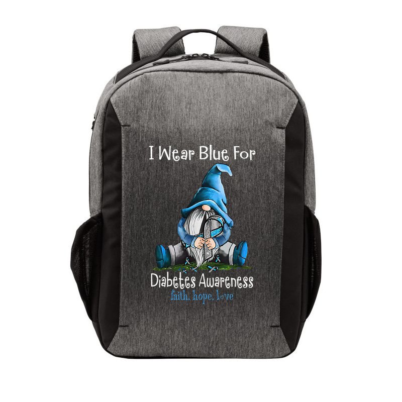 November Diabetes Awareness Month Funny Gnomes Wear Blue Vector Backpack