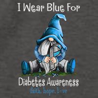 November Diabetes Awareness Month Funny Gnomes Wear Blue Vector Backpack