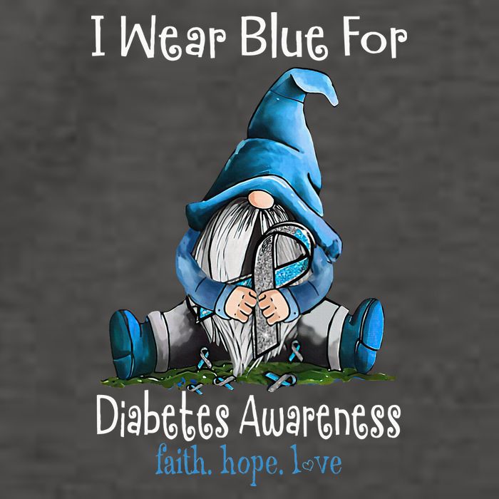 November Diabetes Awareness Month Funny Gnomes Wear Blue Vector Backpack