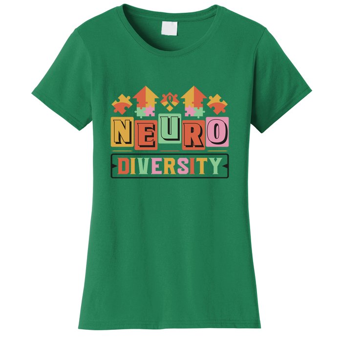 Neuro Diversity Autism Awareness Month Gift Women's T-Shirt