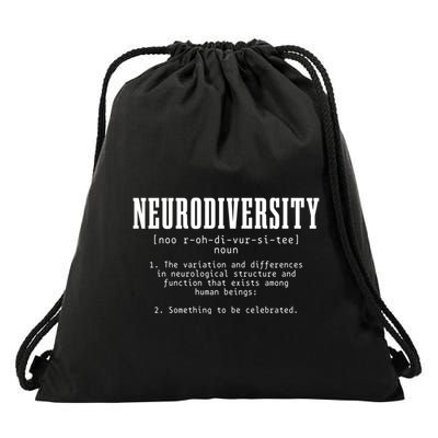 Neurodiversity Definition Autism Awareness Month Meaningful Gift Drawstring Bag