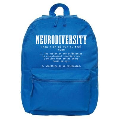 Neurodiversity Definition Autism Awareness Month Meaningful Gift 16 in Basic Backpack
