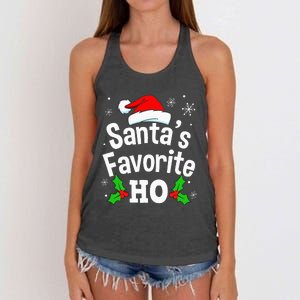 Naughty Dirty Adult Pajama Christmas Women's Knotted Racerback Tank