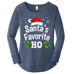 Naughty Dirty Adult Pajama Christmas Women's Perfect Tri Tunic Long Sleeve Shirt